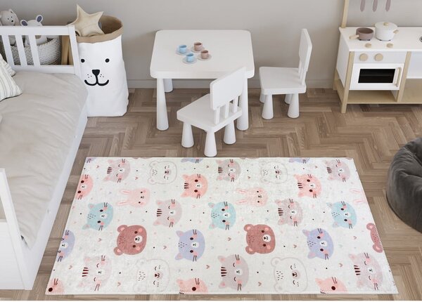 Slonovinový prateľný detský koberec 160x230 cm Cute Animals – Vitaus