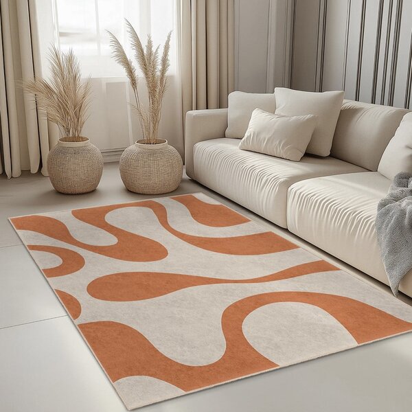 Oranžový prateľný koberec 120x180 cm Caramel Latte – Mila Home