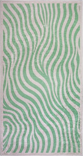 Zelený prateľný koberec 80x150 cm Green Zebra – Vitaus
