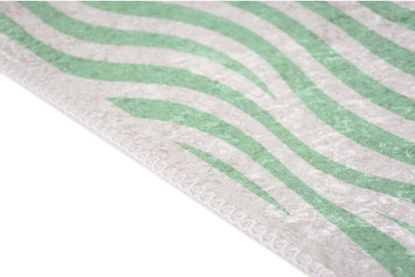 Zelený prateľný koberec 80x150 cm Green Zebra – Vitaus