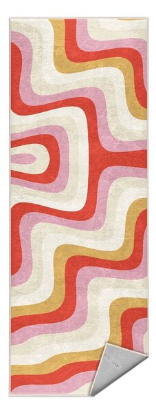Žltý/ružový prateľný behúň 60x230 cm Creamy Raspberry Swirl – Mila Home
