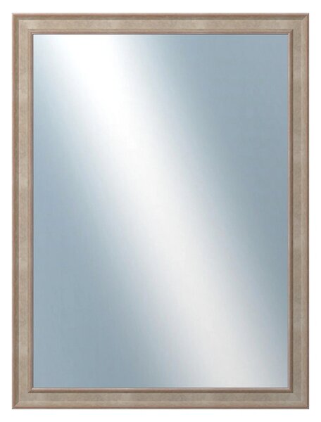 DANTIK - Zrkadlo v rámu, rozmer s rámom 60x80 cm z lišty TOOTH malá strieborná (3162)