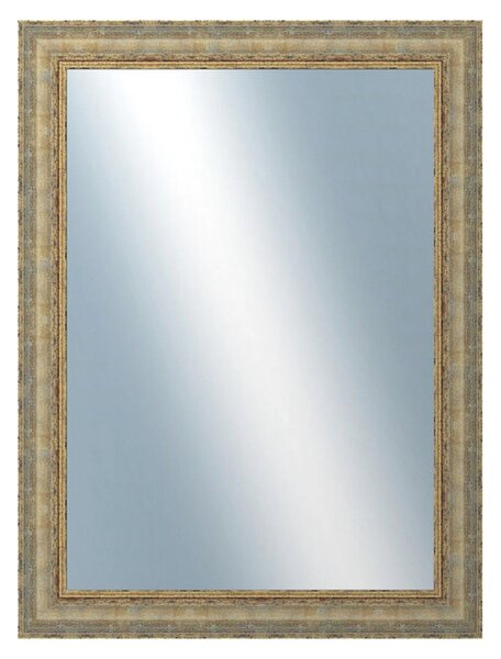 DANTIK - Zrkadlo v rámu, rozmer s rámom 60x80 cm z lišty ZVRATNÁ bielozlatá plast (3067)