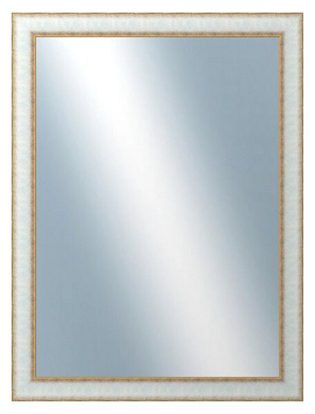 DANTIK - Zrkadlo v rámu, rozmer s rámom 60x80 cm z lišty DOPRODEJMETAL bielozlatá (3023)