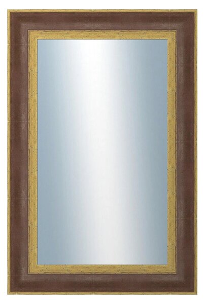 DANTIK - Zrkadlo v rámu, rozmer s rámom 40x60 cm z lišty ZVRATNÁ červenozlatá plast (3069)