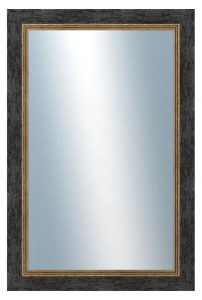 DANTIK - Zrkadlo v rámu, rozmer s rámom 40x60 cm z lišty CARRARA hnedočierna (2948)