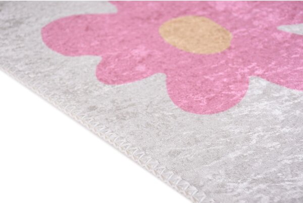 Ružový/slonovinový prateľný detský koberec 160x230 cm Cute Flowers Pink – Vitaus
