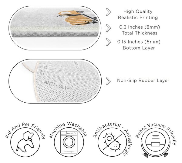 Prateľný detský koberec ø150 cm Snowy Hills – Mila Home