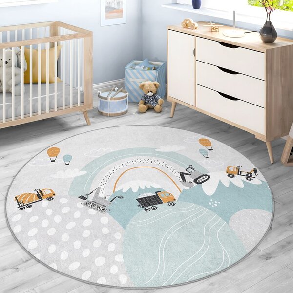 Prateľný detský koberec ø150 cm Snowy Hills – Mila Home