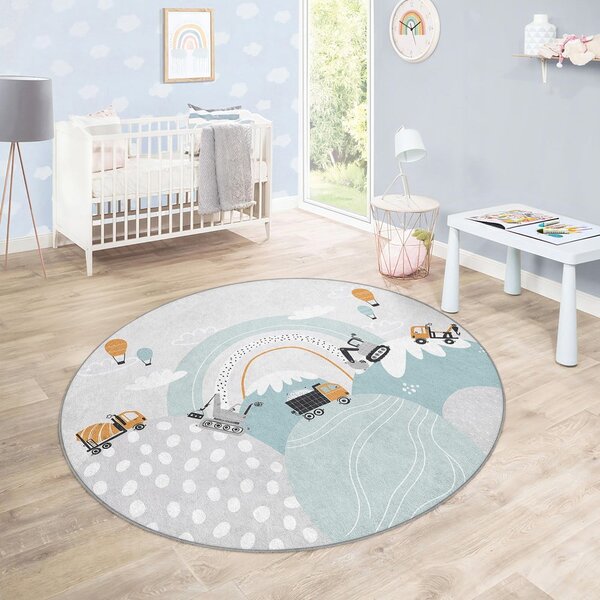 Prateľný detský koberec ø150 cm Snowy Hills – Mila Home
