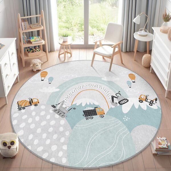 Prateľný detský koberec ø150 cm Snowy Hills – Mila Home