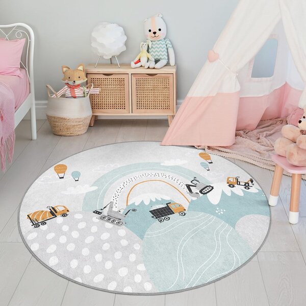 Prateľný detský koberec ø150 cm Snowy Hills – Mila Home