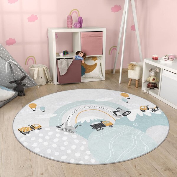 Prateľný detský koberec ø150 cm Snowy Hills – Mila Home