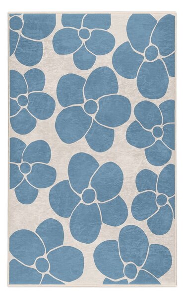 Modrý prateľný koberec 60x100 cm Blue Meadow – Mila Home