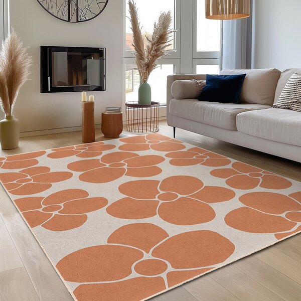 Oranžový prateľný behúň 60x230 cm Orange Meadow – Mila Home