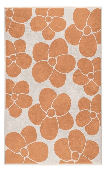 Oranžový prateľný koberec 60x100 cm Orange Meadow – Mila Home
