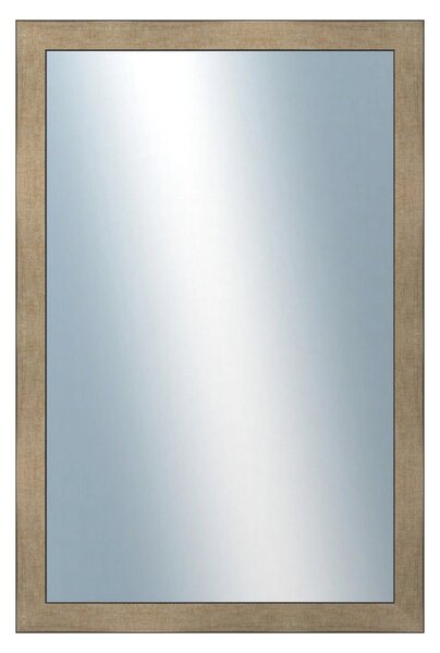 DANTIK - Zrkadlo v rámu, rozmer s rámom 40x60 cm z lišty KOSTKA platina (2785)