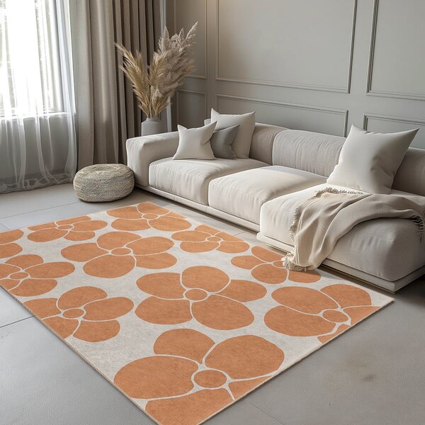 Oranžový prateľný behúň 60x230 cm Orange Meadow – Mila Home
