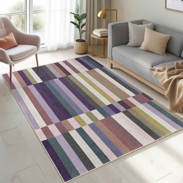 Fialový prateľný behúň 60x230 cm Purple Rain – Mila Home