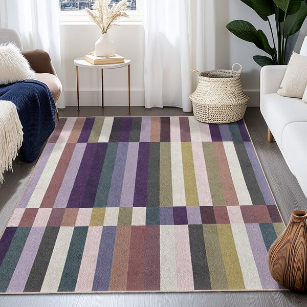 Fialový prateľný behúň 60x230 cm Purple Rain – Mila Home