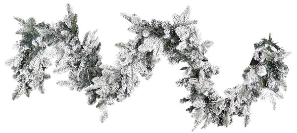 Vianočná girlanda biela syntetický materiál 180 cm LED osvetlenie plastová umelá dekorácia