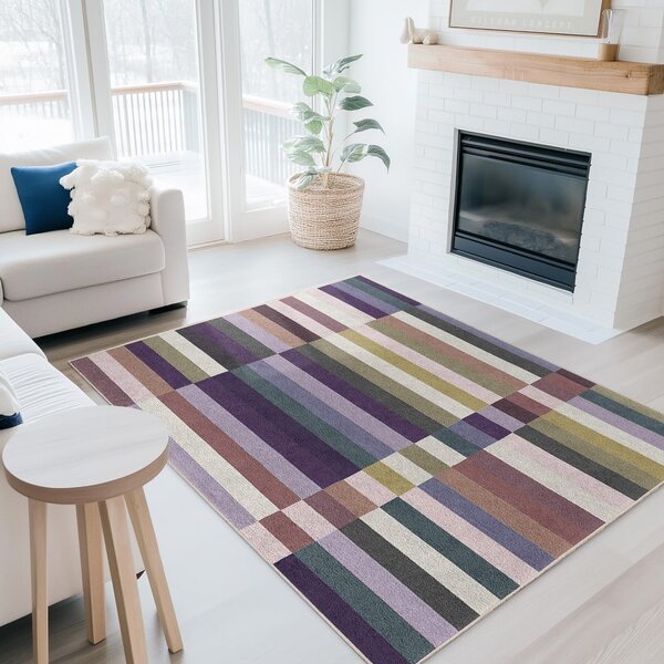 Fialový prateľný behúň 60x230 cm Purple Rain – Mila Home