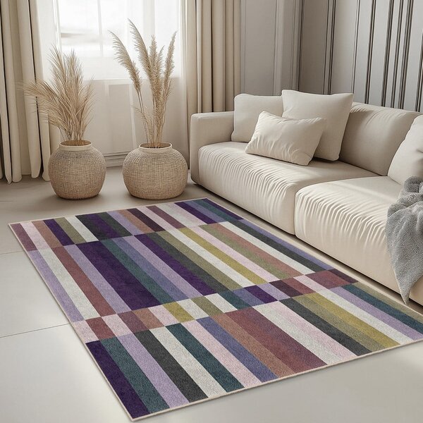 Fialový prateľný behúň 60x230 cm Purple Rain – Mila Home