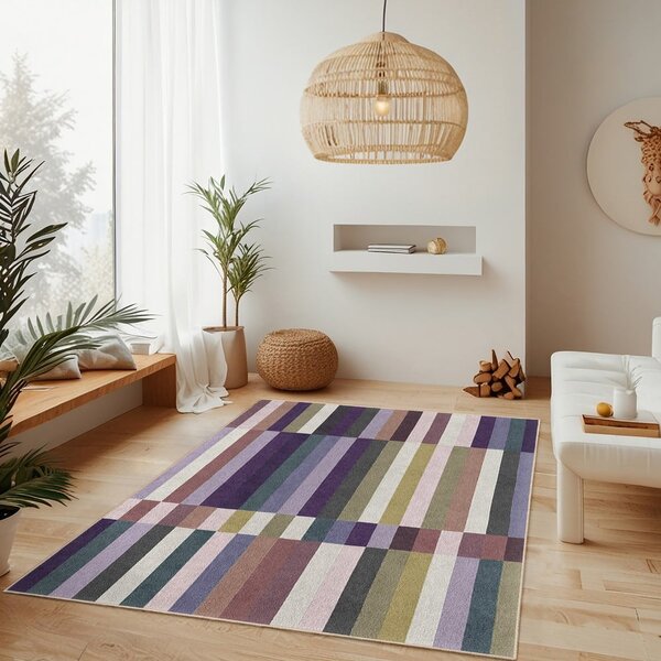 Fialový prateľný behúň 60x230 cm Purple Rain – Mila Home