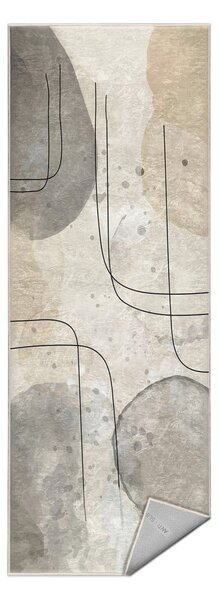 Sivo-krémový prateľný behúň 80x200 cm Simple Lines – Mila Home