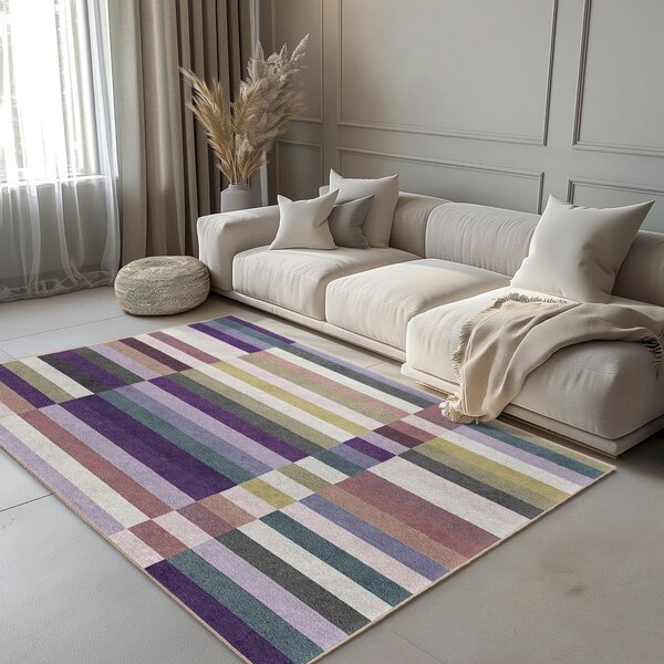 Fialový prateľný behúň 60x230 cm Purple Rain – Mila Home