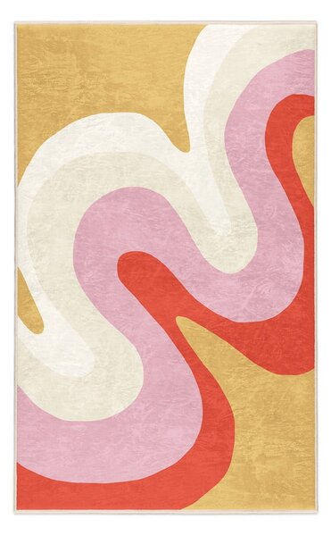Žltý/ružový prateľný koberec 60x100 cm Raspberry Creamsicle – Mila Home