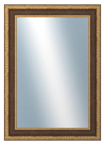DANTIK - Zrkadlo v rámu, rozmer s rámom 50x70 cm z lišty KLASIK hnedá (3004)