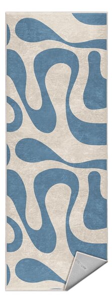 Modrý prateľný behúň 80x200 cm Blue Latte – Mila Home