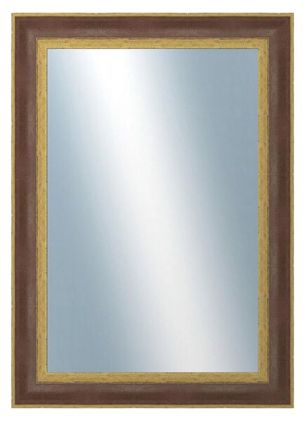 DANTIK - Zrkadlo v rámu, rozmer s rámom 50x70 cm z lišty ZVRATNÁ červenozlatá plast (3069)