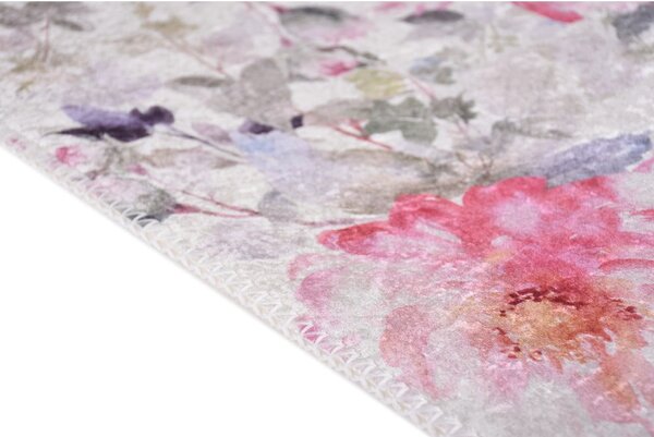 Ružový/slonovinový prateľný koberec 80x150 cm Pink Garden – Vitaus
