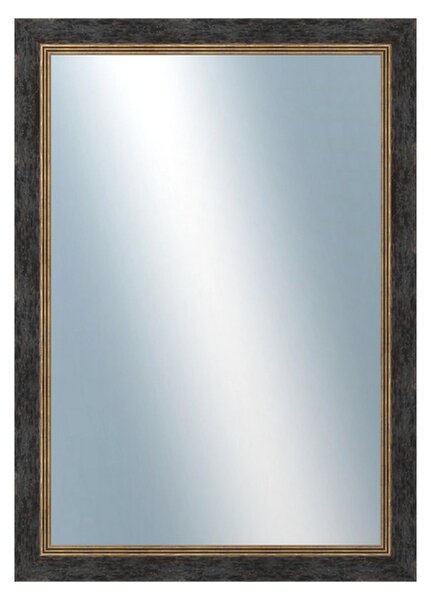 DANTIK - Zrkadlo v rámu, rozmer s rámom 50x70 cm z lišty CARRARA hnedočierna (2948)