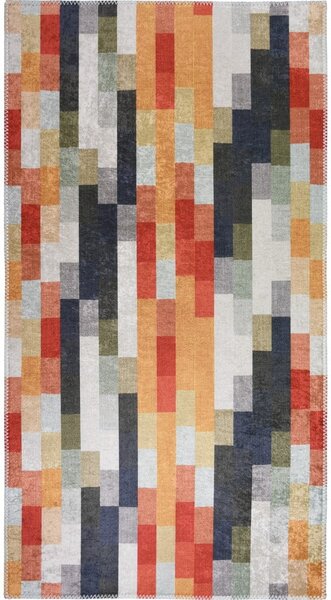 Oranžový/sivý prateľný behúň 80x200 cm Blocks of Fun – Vitaus