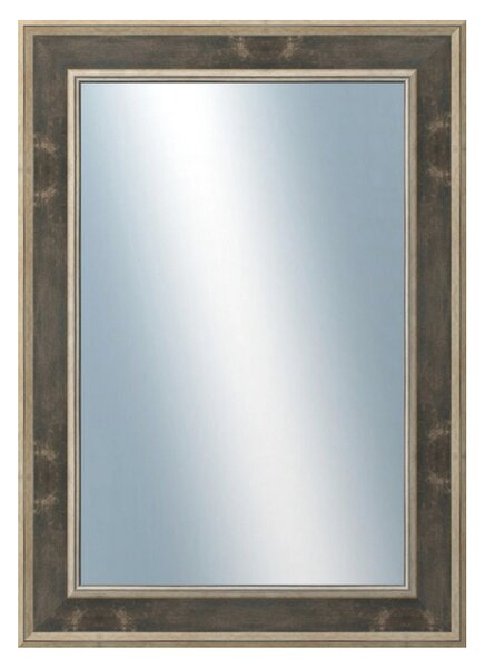 DANTIK - Zrkadlo v rámu, rozmer s rámom 50x70 cm z lišty TOOTH zlatá čierna (2780)