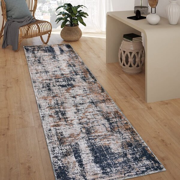 Modrý prateľný behúň 60x230 cm Abstract Colors – Vitaus