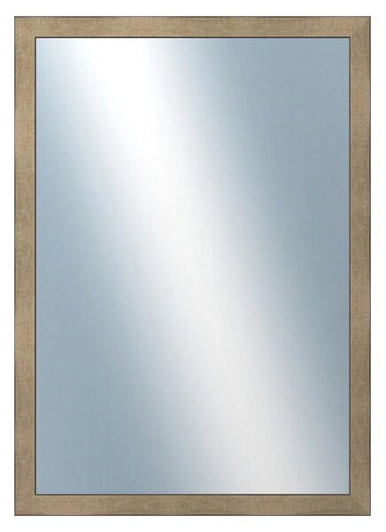 DANTIK - Zrkadlo v rámu, rozmer s rámom 50x70 cm z lišty KOSTKA platina (2785)