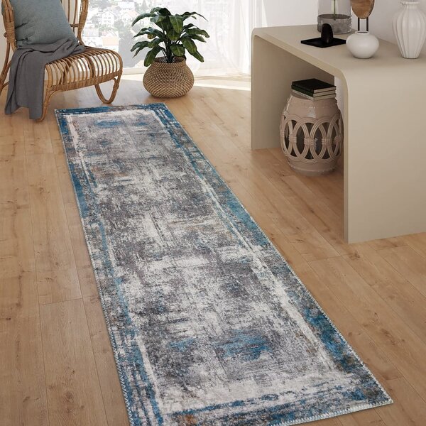 Modrý prateľný behúň 60x150 cm Abstract Colors Blue – Vitaus