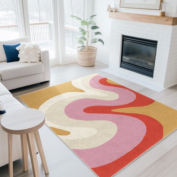 Žltý/ružový prateľný behúň 60x230 cm Raspberry Creamsicle – Mila Home
