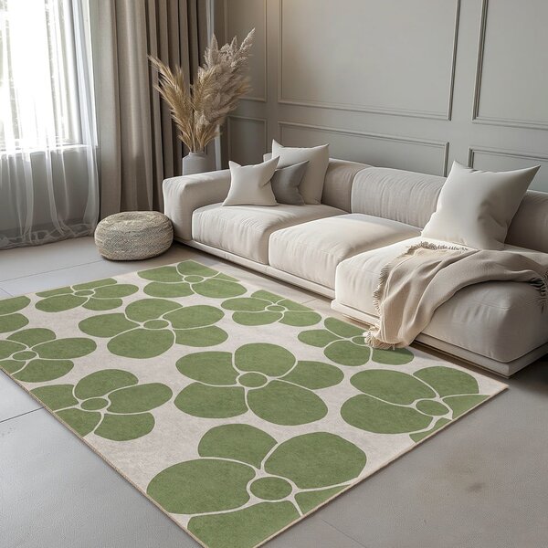 Zelený prateľný koberec 60x100 cm Green Meadow – Mila Home
