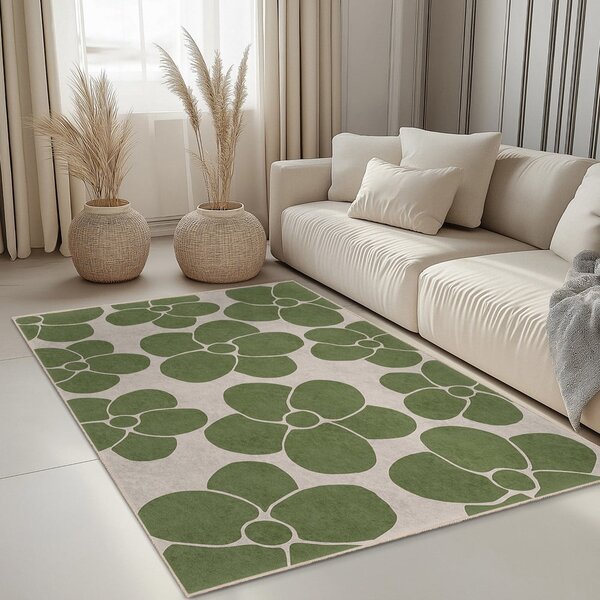 Zelený prateľný koberec 60x100 cm Green Meadow – Mila Home