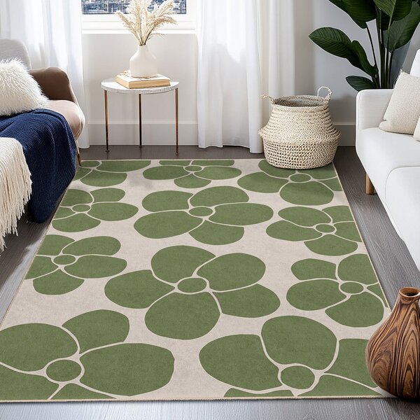 Zelený prateľný koberec 60x100 cm Green Meadow – Mila Home