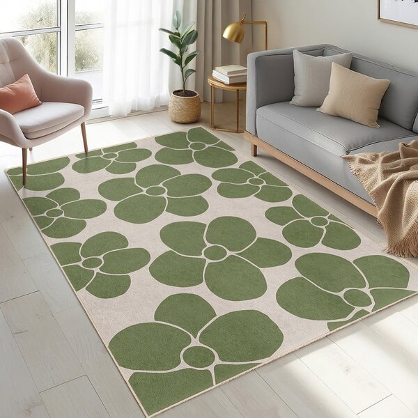 Zelený prateľný koberec 60x100 cm Green Meadow – Mila Home