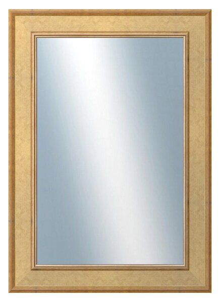 DANTIK - Zrkadlo v rámu, rozmer s rámom 50x70 cm z lišty TOOTH zlatá (2778)