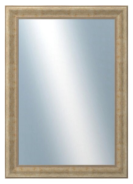 DANTIK - Zrkadlo v rámu, rozmer s rámom 50x70 cm z lišty KŘÍDLO malé strieborné patina (2775)