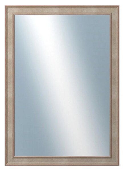 DANTIK - Zrkadlo v rámu, rozmer s rámom 50x70 cm z lišty TOOTH malá strieborná (3162)