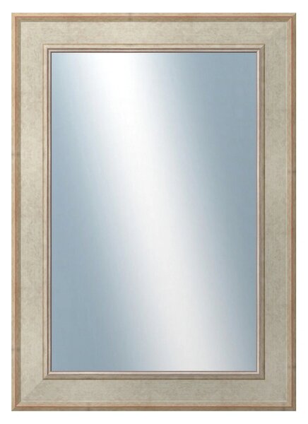 DANTIK - Zrkadlo v rámu, rozmer s rámom 50x70 cm z lišty TOOTH strieborná (2779)
